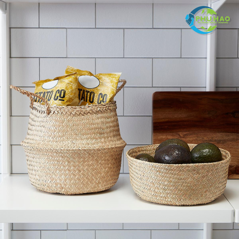 103001 Seagrass Belly Baskets – Vietnam Handicraft