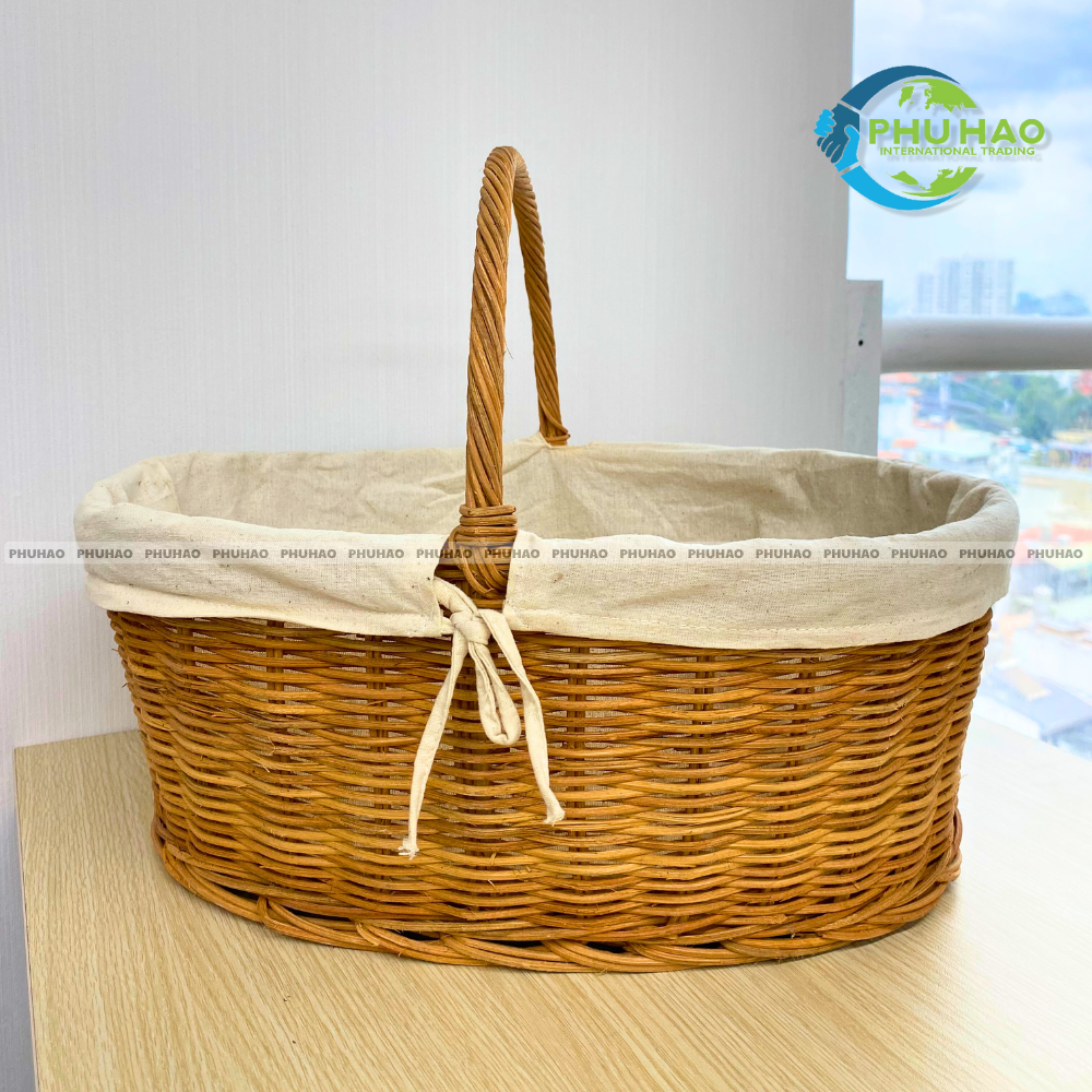 Authentic Rattan Vintage Basket