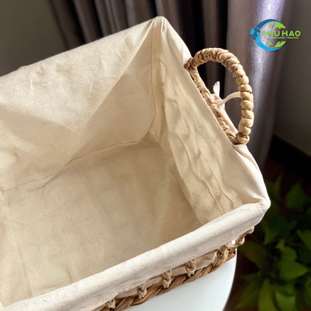 104008 Awesome Open Oval Woven Water Hyacinth Basket with Handles