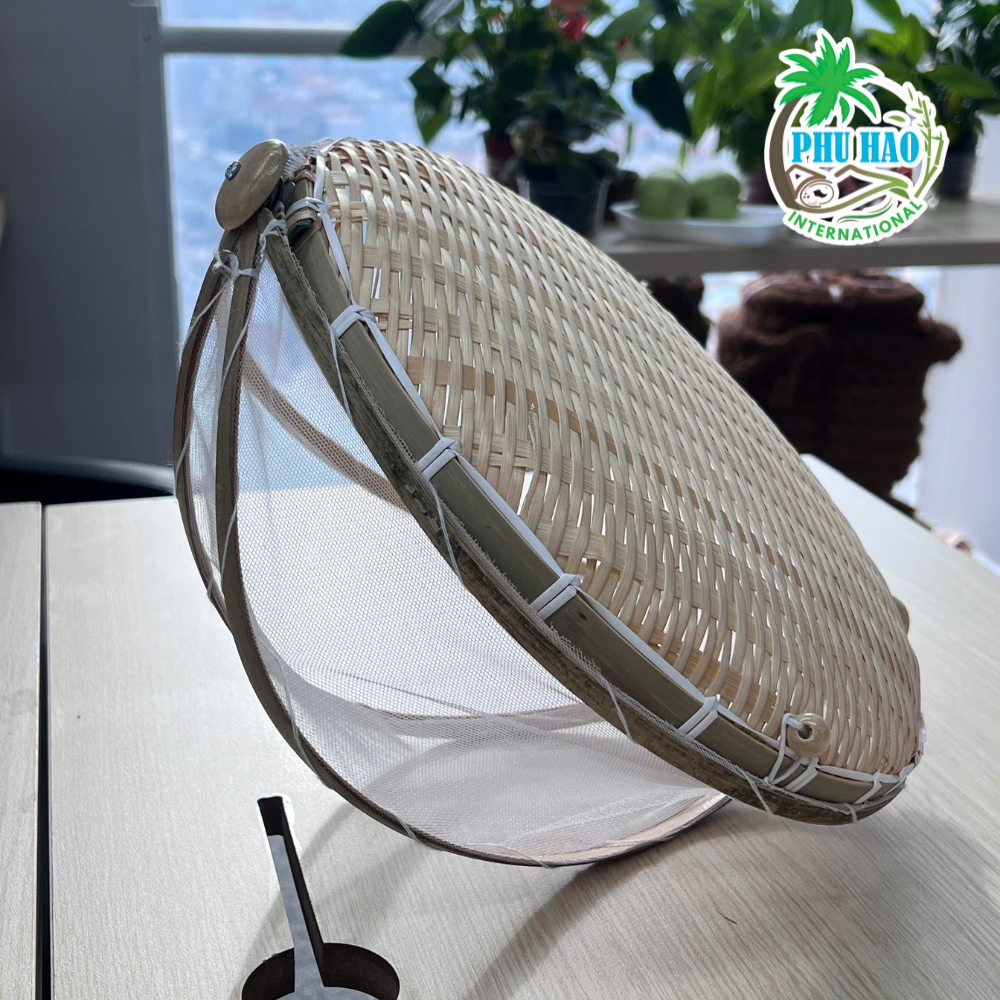 201001 Experience Beauty with Handcrafted Bamboo Tray and Folded Curtain