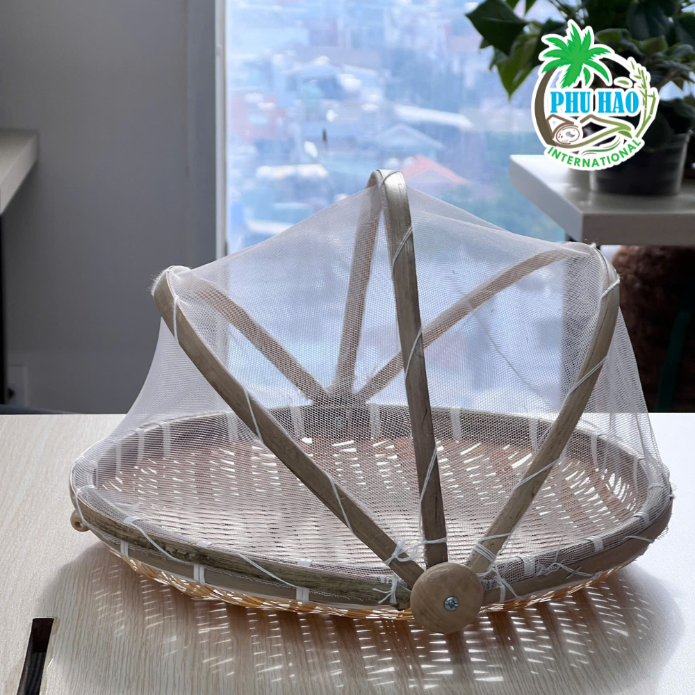 201001 Experience Beauty with Handcrafted Bamboo Tray and Folded Curtain