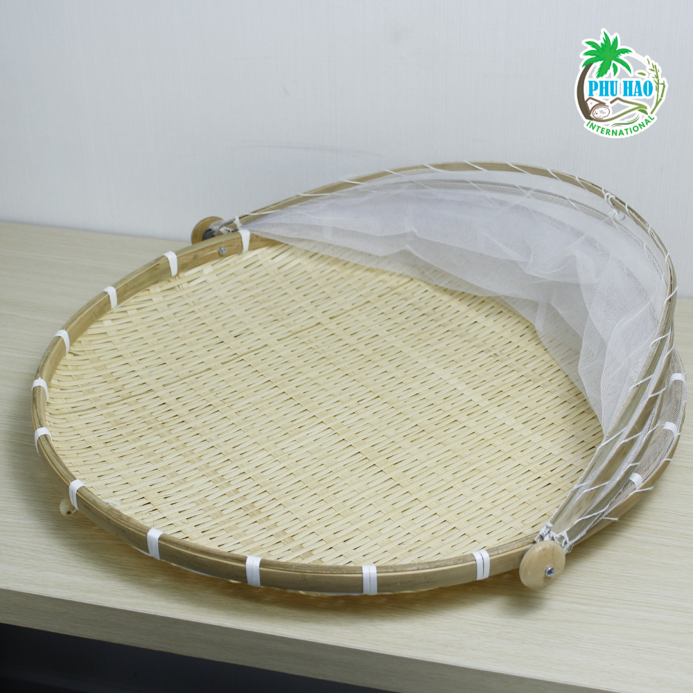 201001 Experience Beauty with Handcrafted Bamboo Tray and Folded Curtain