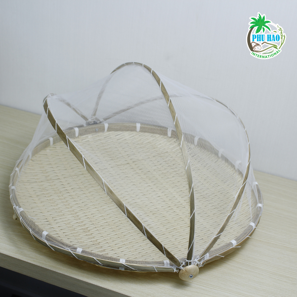 201001 Experience Beauty with Handcrafted Bamboo Tray and Folded Curtain