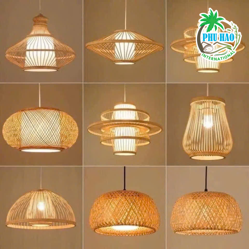 301003 Natural Bamboo Lampshade Vietnam Wholesale