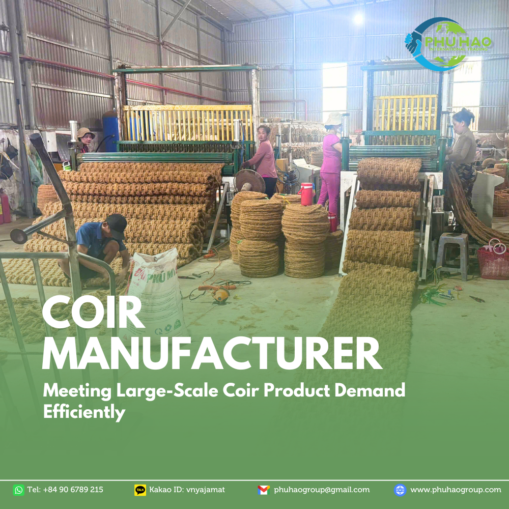 Phu Hao Coir Manufacturer – Meeting Large-Scale Coir Product Demand Efficiently