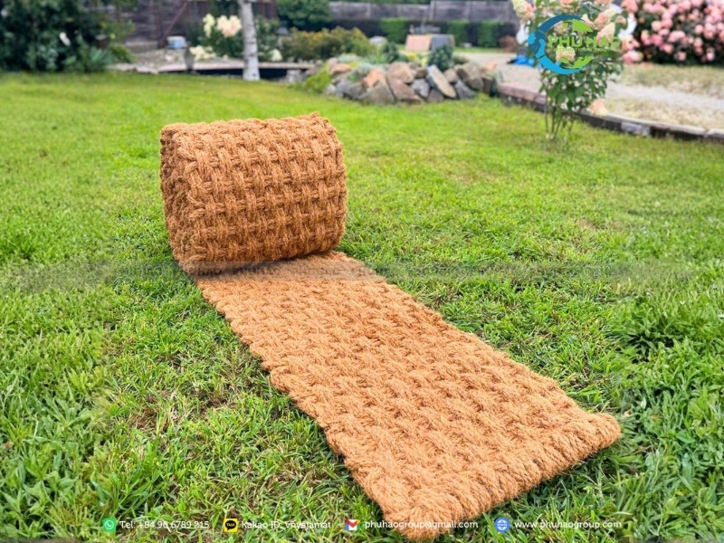 incorrect coir mat dimensions caused by post-unrolling shrinkage under compressive stress