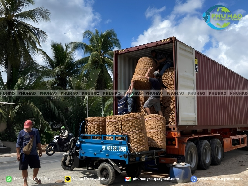 Phytosanitary quarantine and fumigation process for export coir mats