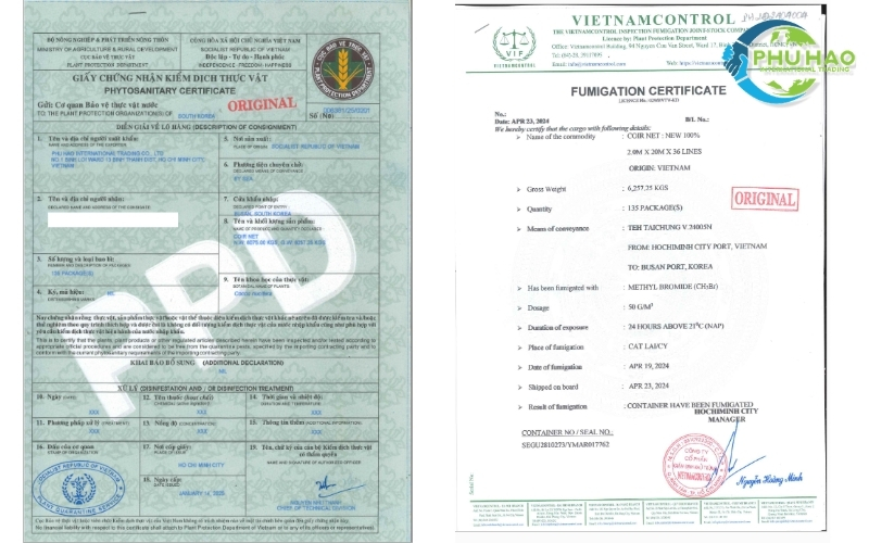 coir net export compliance certificates