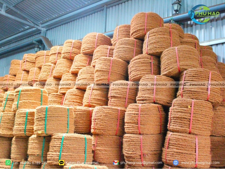 Finished coir rope warehouse facility at PHUHAOGROUP